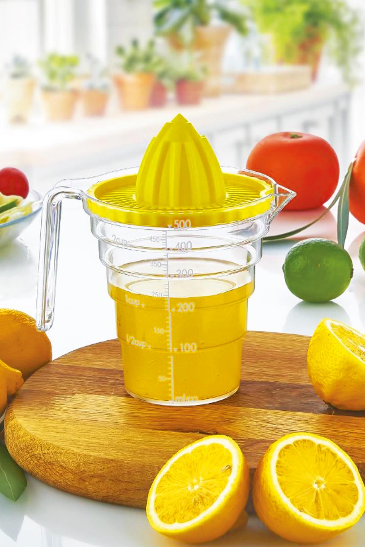 Limon Portakal Narenciye Sıkacağı Katı Meyve Sıkacağı Ölçü Kabı Ölçekli Limon Sıkacağı 500 ml